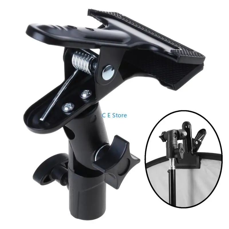 Dudukan Klip Logam Reflektor Dudukan Klip Logam Tugas Berat 1/4 "Sampai 3/8" Dudukan Lampu untuk Klip Braket Payung Flash