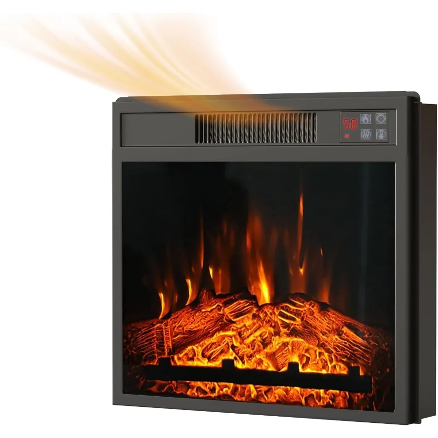 

23 Electric Fireplace Insert for Recessed Installation with Low Noise Operation RemoteControlled Timer Function Touch Screen In