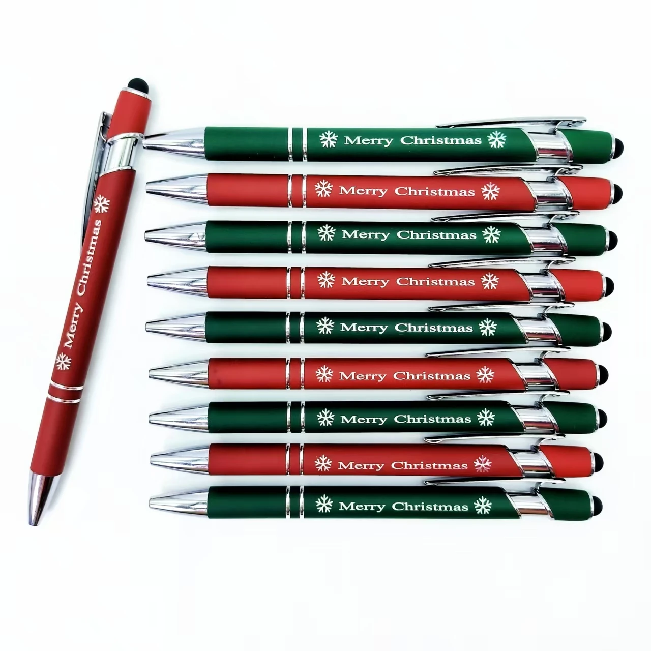 

15/28 шт. металлические шариковые ручки на рождественскую тематику с зимними узорами снежинок, шариковые ручки для праздничного подарка