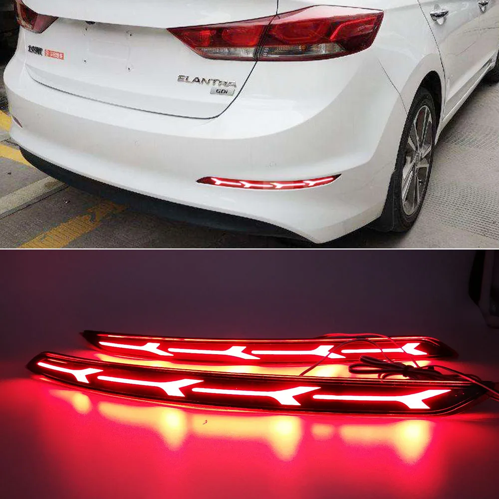 

Автомобильный светодиодный отражатель, задний фонарь для Hyundai Elantra 2016 2017 2018 2019, стоп-сигнал, задний фонарь, задний противотуманный фонарь, сигнальная лампа