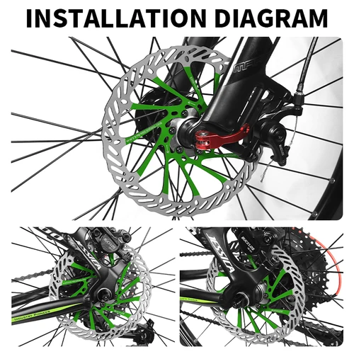 Imagen 2 del producto BUCKLOS 160/180/203mm Rotor de freno de disco de bicicleta delantera y trasera disipación de calor Rotor de freno de bicicleta de montaña y carretera G3CS Rotor de frenos hidráulicos