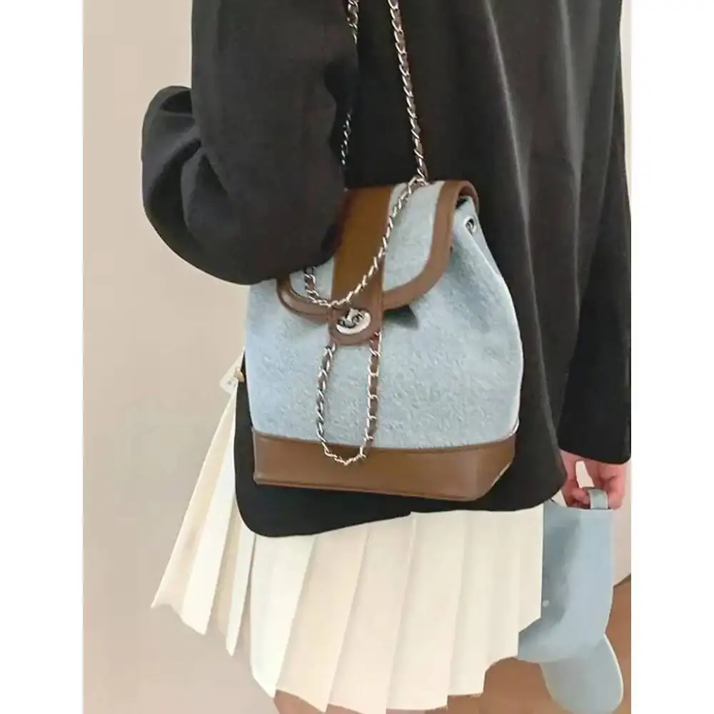 Bloom Haruku Denim Backpacks Women 2023 High Street Patchwork Casual Mini Schoolbag Female Vintage Designer Backpack Y2k