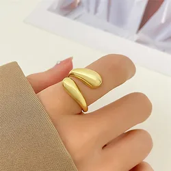 Bagues ouvertes de tempérament irrégulier français pour femmes, matiques de couple réglables punk en métal vintage, accessoires de bijoux fins, tendance 2023