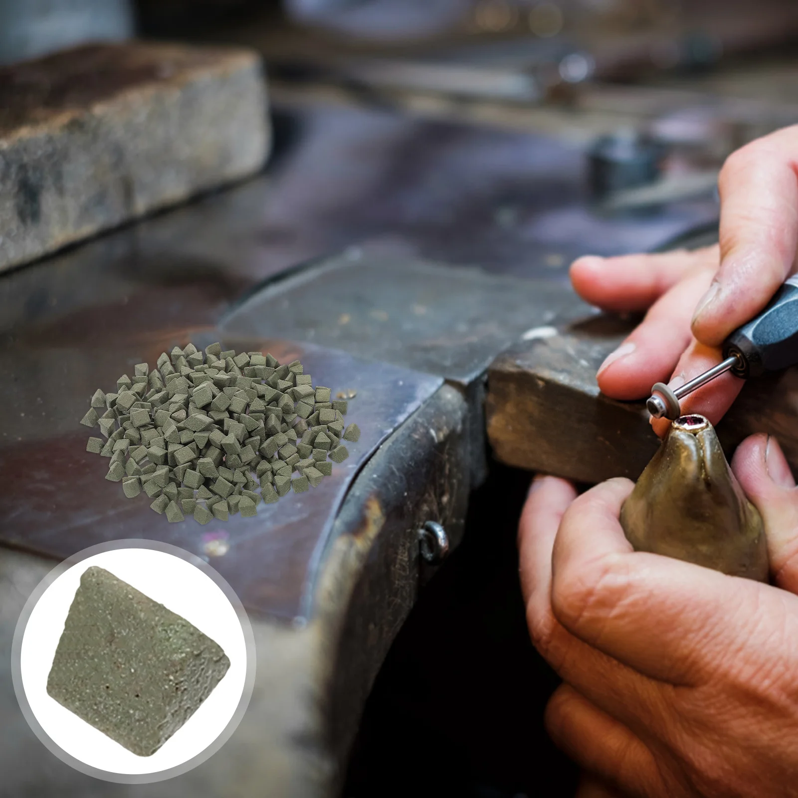 

1 Bag Ceramic Tumbling Abrasive Triangular Polishing Media For Jewelry Grinding Fast Buffing Craft Diy Rock Porcelain Filler