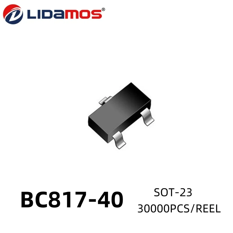 3000PCS/LOT BC817-40 SOT-23 SMD NPN Transistor 45V 500mA Small Signal Switching Triode Electronic Components