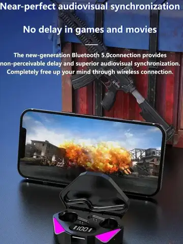 TWS Wireless Bluetooth Headset LED Display Gamer Earbuds with Mic Wireless Headphones Noise Cancelling Bluetooth Earphones X15