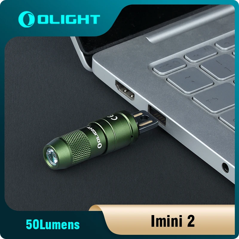 Olight imini 2 50 lumens mini flashlight,waterproof IPX6, integrated USB plug, rechargeable for use