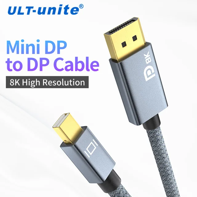 8K Mini DisplayPort do DisplayPort kabel dwukierunkowa transmisja 4K DP do Mini DP kable do monitora MacBook Air Surface Pro