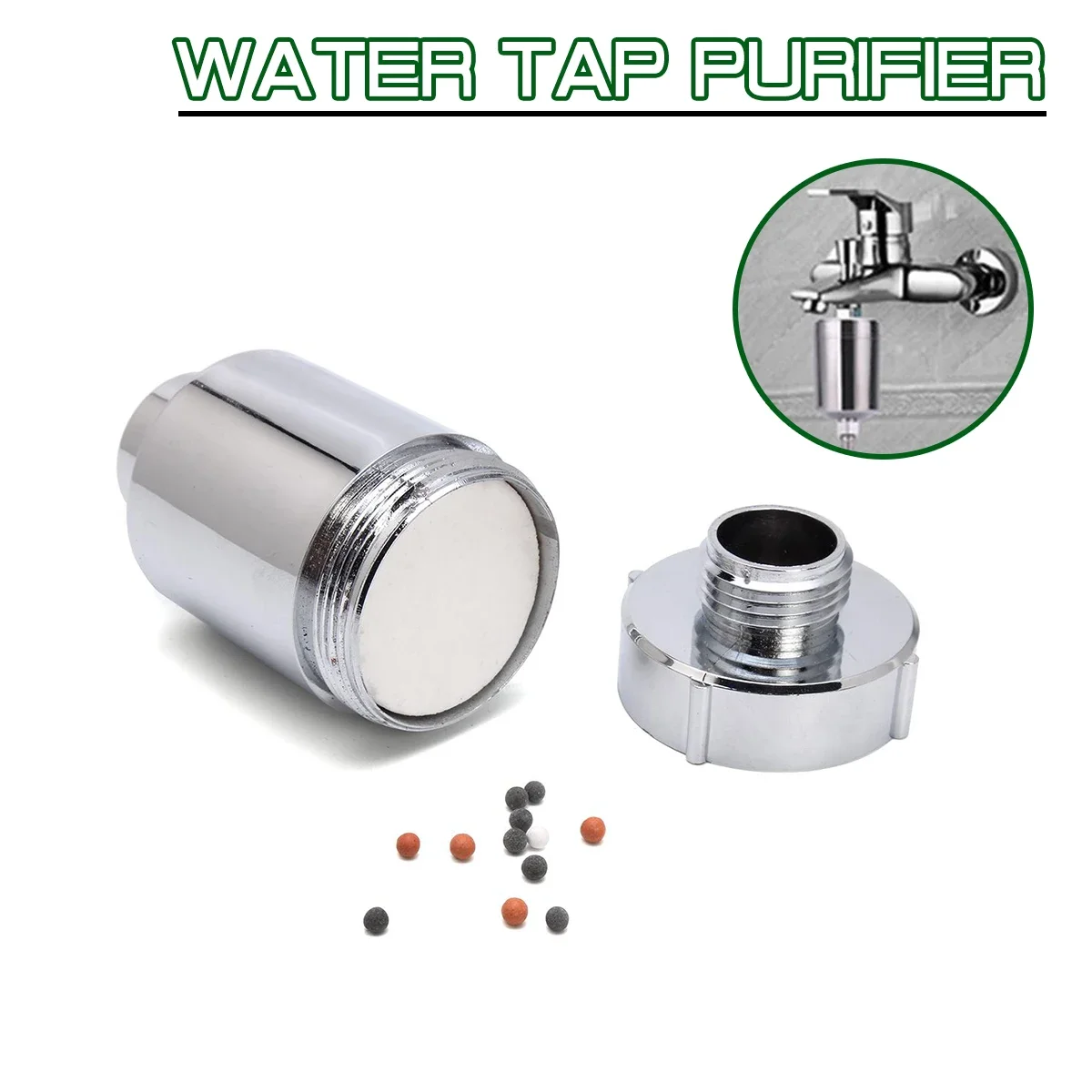 Filtro multifuncional único torneira fria, purificador de torneira de água, torneira em linha, acessórios para chuveiro, desclorinador