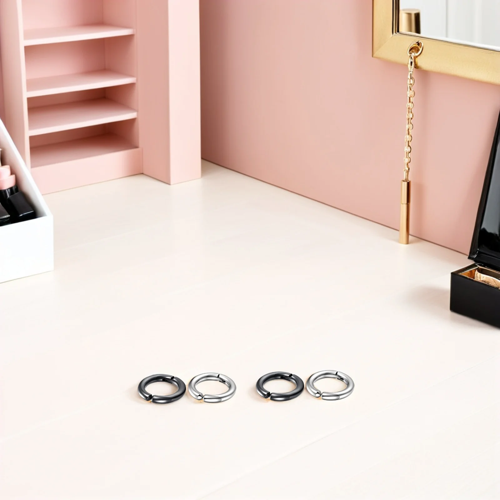 

8Pcs Comfortable Ear Clips No Piercing Required Stainless Steel Round Earrings for Men Women Trendy Clip-on Hoop Jewelry Set