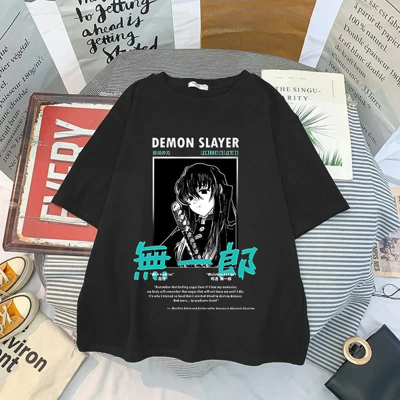 

Demon Slayer Adult T Shirt Anime Short Sleeves for Man Woman Cotton Breathable Tops Fashion Tees Casual T Shirt Summer Clothes