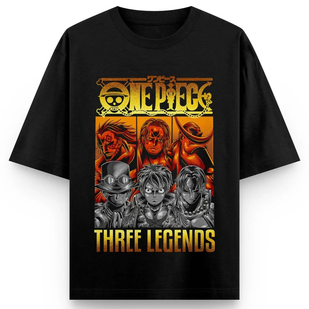 Luffy Zoro One Piece T-Shirt Anime Graphic Print Men Women Cotton Oversized Loose Fit Comfort Streetwear Gift Cotton​ New