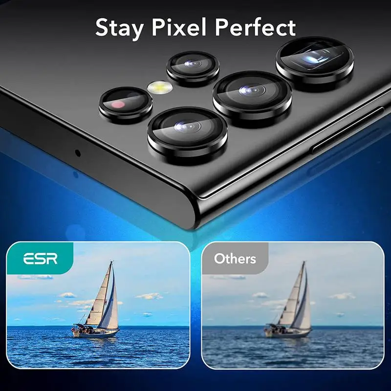 S22 Ultra Camera Lens Protector Tempered Glass Cover For Sam Sung S22 Ultra S22 Ultra Camera Lens Film Metal Ring Protective