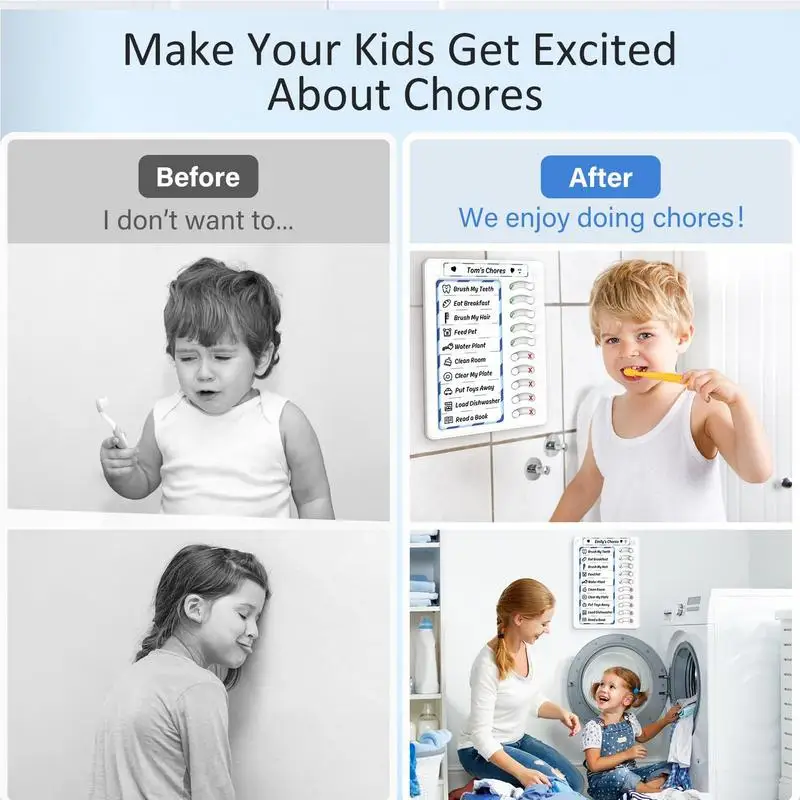 Chore Chart For Kids Versatile Kids Routine Chart Chores Chart Safe Engaging Routine Chart For Kids Creating To-Do Lists