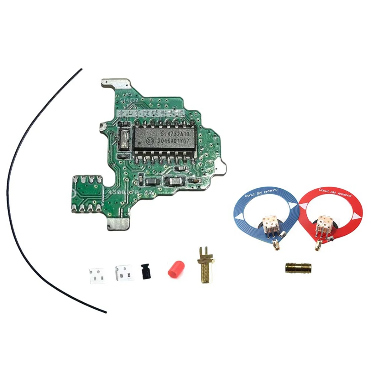 SI4732 Radio Modification Module+2xDonut Antenna for UVK5/UVK6 ShortWave FM Dual Antenna Solution