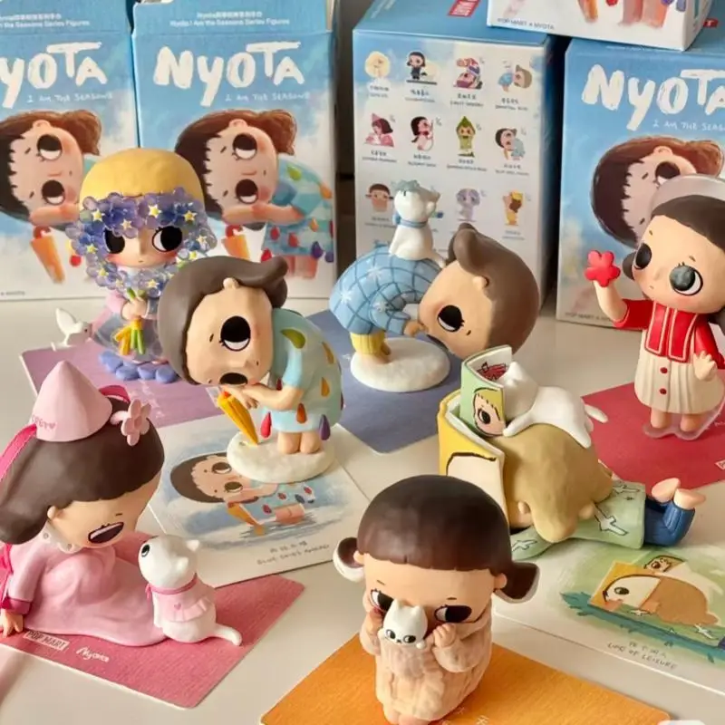 

POP MART Nyota Four Seasons Sequence Series: Коллекционная фигурка-сюрприз (Blind Box) – Милая трендовая настольная декоративная кукла для любителей аниме-игрушек