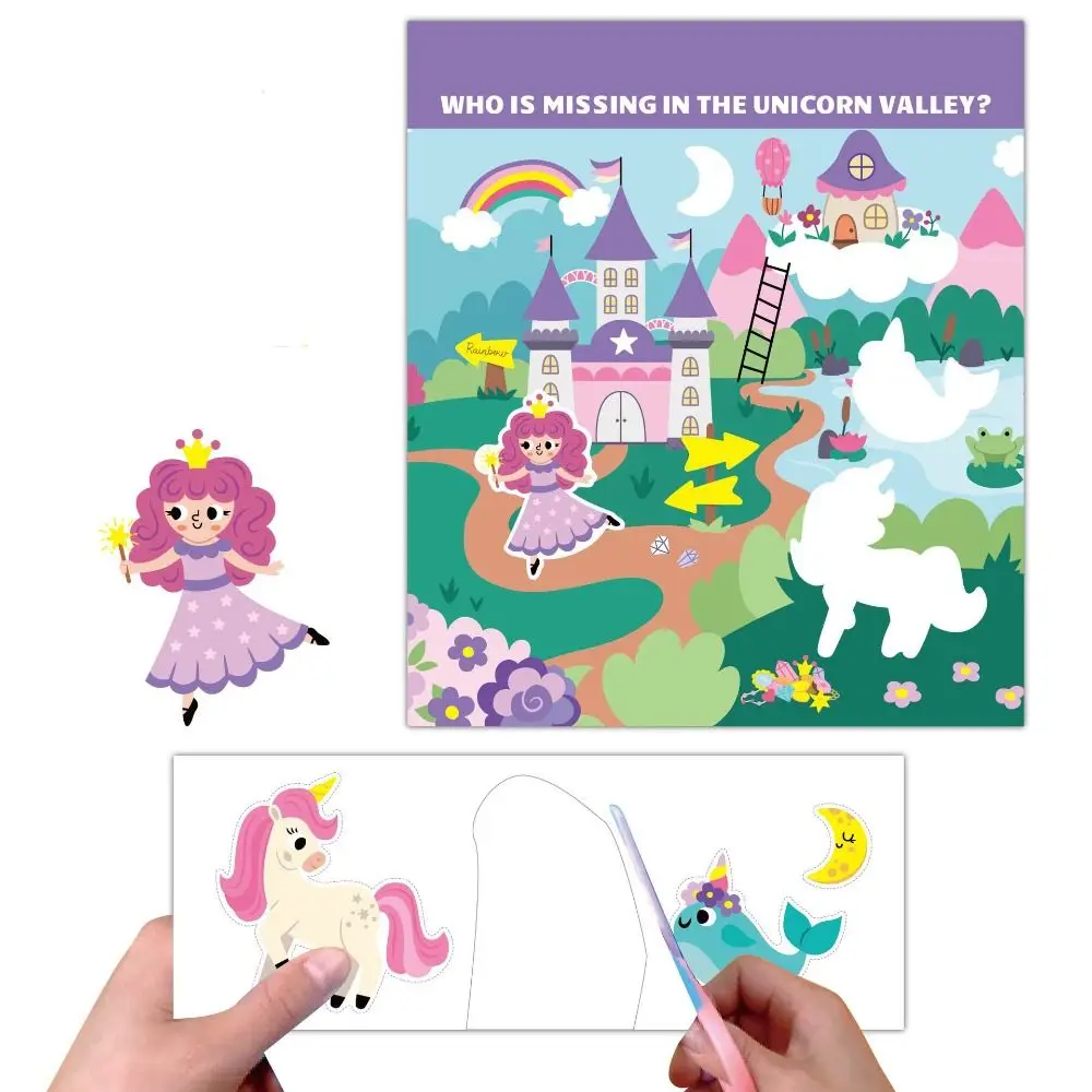 Children's Paper-cut Book Fun Cartoon DIY Handmade Toys Paste Kindergarten Parent-child Interactive Paper Cutting Book Stickers