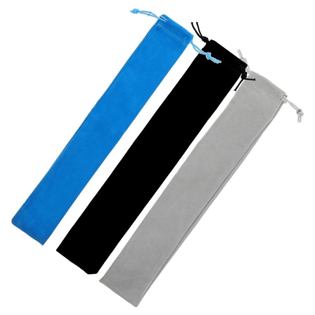

3pcs Recorder Velvet Cloth Bag Soft Fabric Drawstring Flute Pouch Portable Instrument Case Soprano Holder Storage