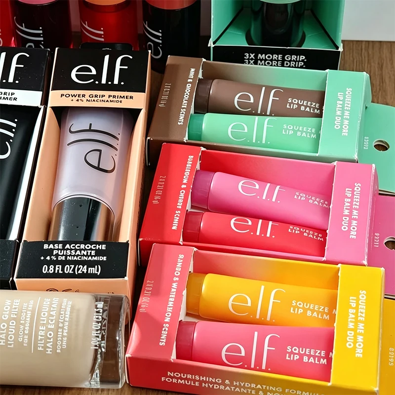 Fashion Elf Two-color Fruit Lip Balm Set Lasting Moisturizing Lip Gloss Glaze Fair 0.5 Highlight Liquid Foundation Primer Makeup