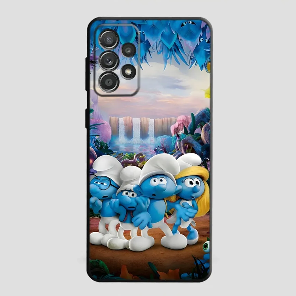 cartoon The S-Smurfs Phone Case For Samsung S21,S22 Ultra,S20,S30 plus,S22 plus,S23,S30 ultra 5G Silicone Cover