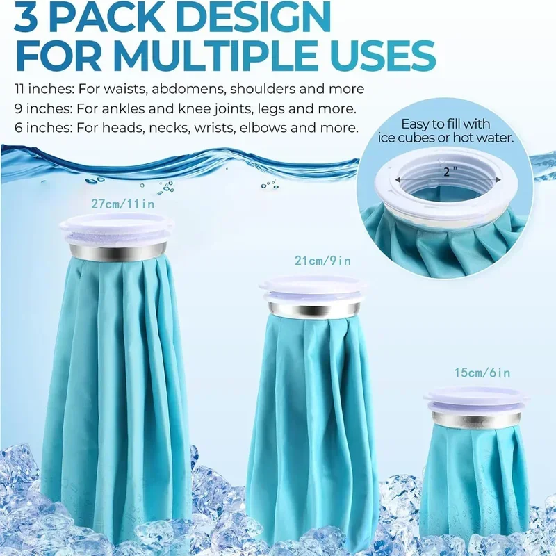 

Reusable Ice Bag Packs for Injuries Waterproof No-Leak Cold Therapy Pain Relief for Knee And Leg Hot & Cold Therapy Ice Pack