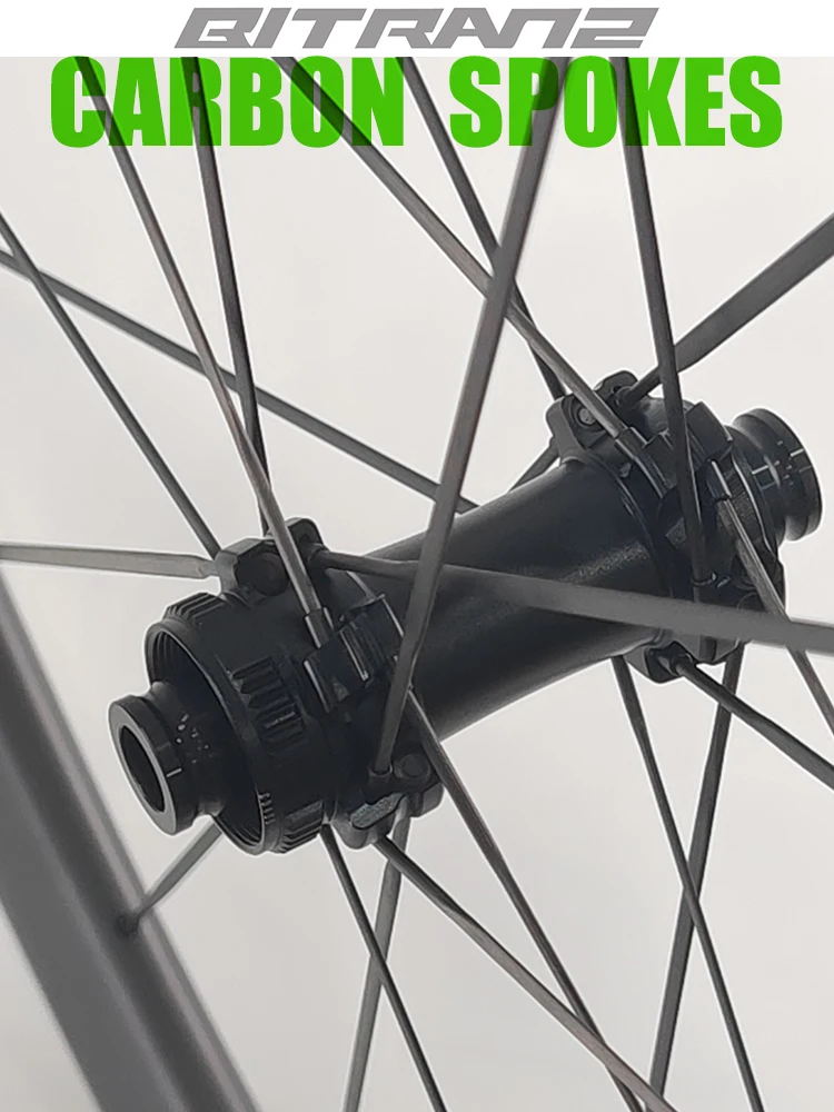 AliExpress BITRANZ Carbon Spoke Road Bike Wheelset Ultralight 700C 28mm 32mm Tubeless Disc Bicycle Wheel Ceramic Ratchet HG XDR MS CP Hook Hookless