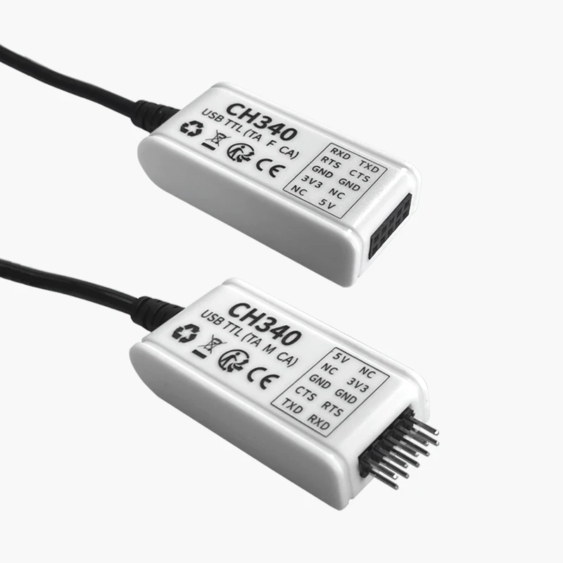 وحدة منفذ تسلسلي USB إلى TTL CH340 وحدة USB إلى UART وحدة فرشاة تنزيل STC ، ذكر طرفي ، أنثى طرفية