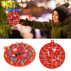 Kit de soudure de décoration d'arbre de Noël LED, ornements PCB Crcuit, rouge et vert, cadeau clignotant, pratique de soudure, bricolage, NE555, DC 3V