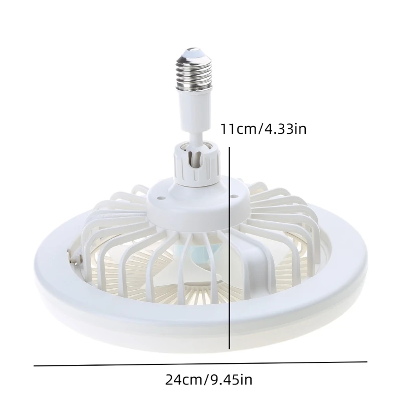 스마트 천장 팬용 LED 램프 원격 제어 기능이 있는 전동 팬 B22 ~ E27 조명 변환기 어댑터 3단 조절 가능