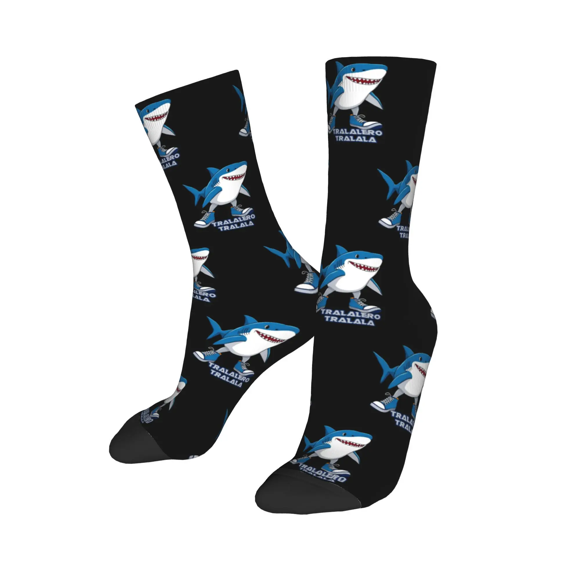 

Tralalero Tralala итальянские носки Brainrot Meme, мужские и женские носки из полиэстера, весна-лето, осень-зима, средние носки-трубы, подарки