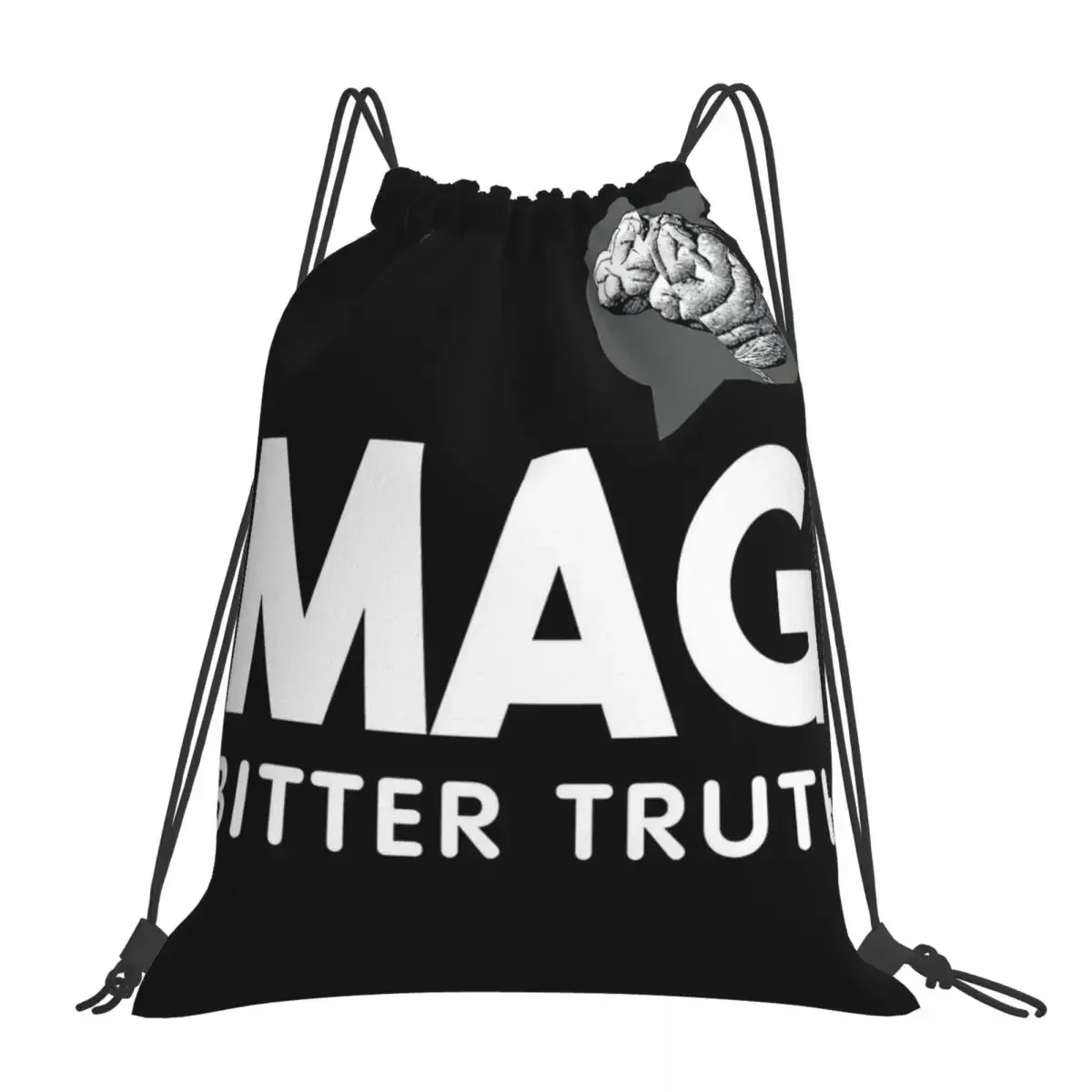 MAG BITTER TRUTH-mochilas multifunción con cordón para hombre y mujer, bolso de bolsillo para zapatos, bolsa de libros para estudiantes