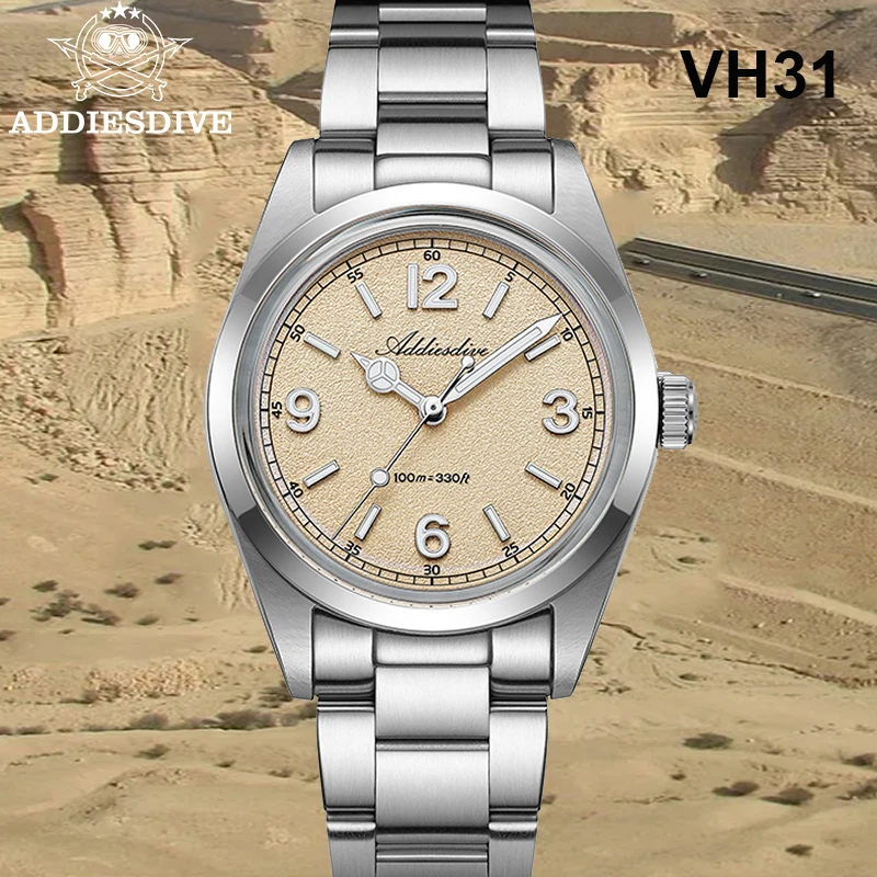 

ADDIESDIVE TOP 36mm Men's Luxury Watch Waterproof Super Luminous Quartz Wrist Watch For Men 316L Stainless Steel Bubble Glass