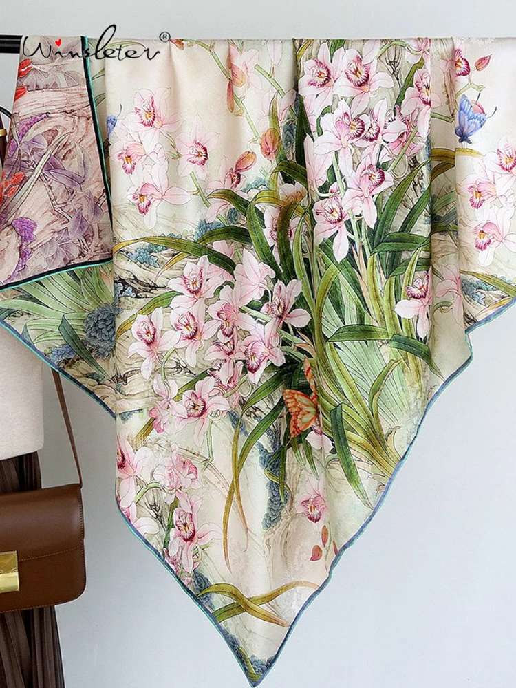 winsleter-100-real-silk-watered-gauze-elegant-scarf-110-110cm-floral-mom-temperament-chic-shawl-scarves-2026-spring-a62546cc