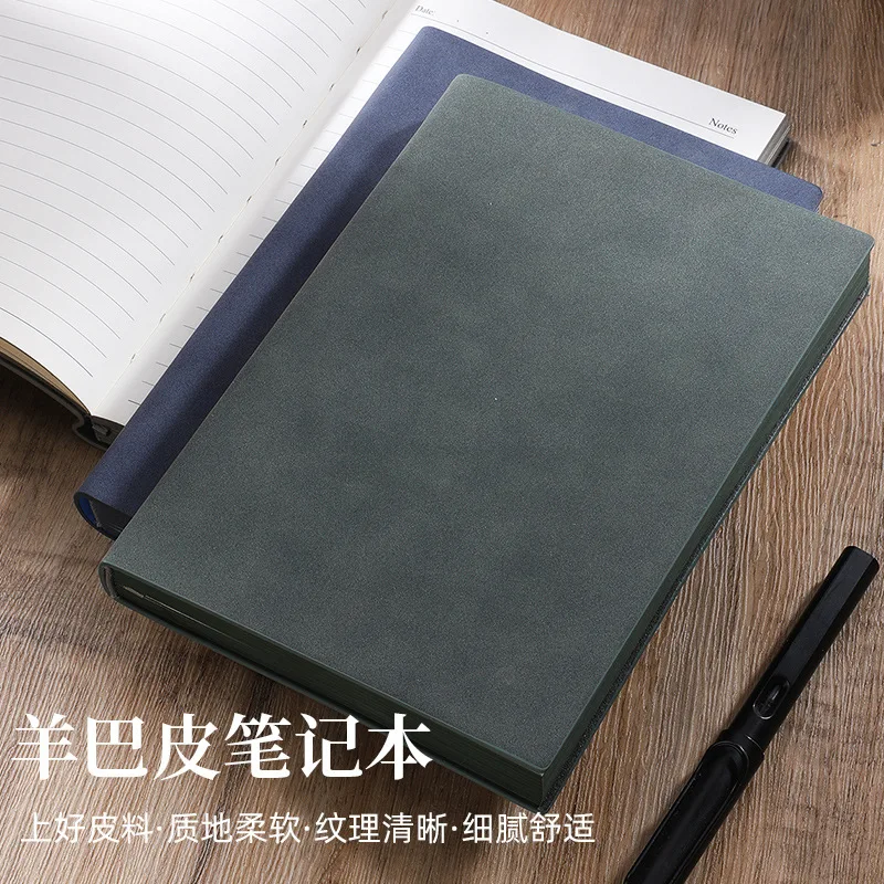 A5 super thick vintage soft sheep skin notepad business office meeting minutes student diary notebook agendas planificadoras