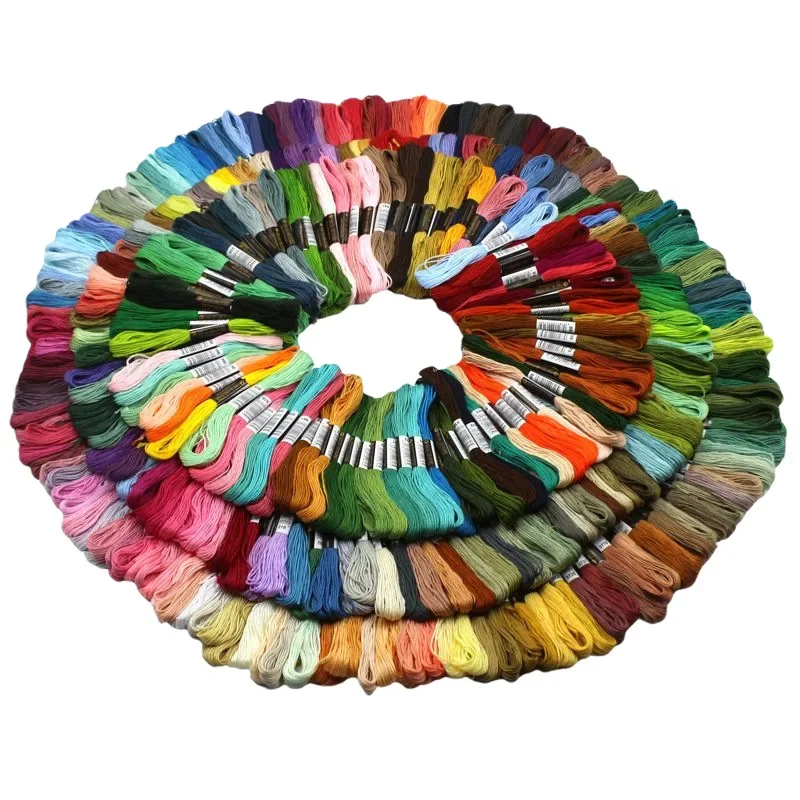 50/100/150/447 Colors Cross Stitch Thread - Colorfast Embroidery Floss for DIY Sewing, Needlework, Handicrafts-Cotton Thread