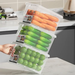 Vegetable Eggs Meat Storage Box Kitchen Drawer-Type Storage Box Refrigerator Side Door Organizer Fresh-Keeping Box Storage Rack