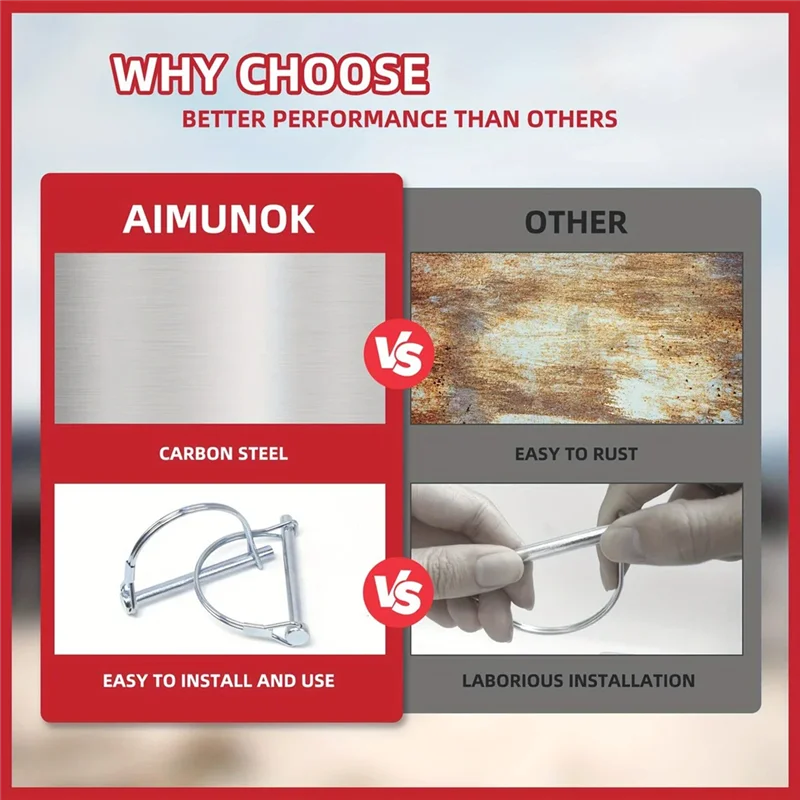 A76K 10 шт. 6X70 мм стопорный штифт вала W ушная арка D-образный стопорный штифт вала прицепа предохранительный штифт муфты для автомобилей лодок/прицепов