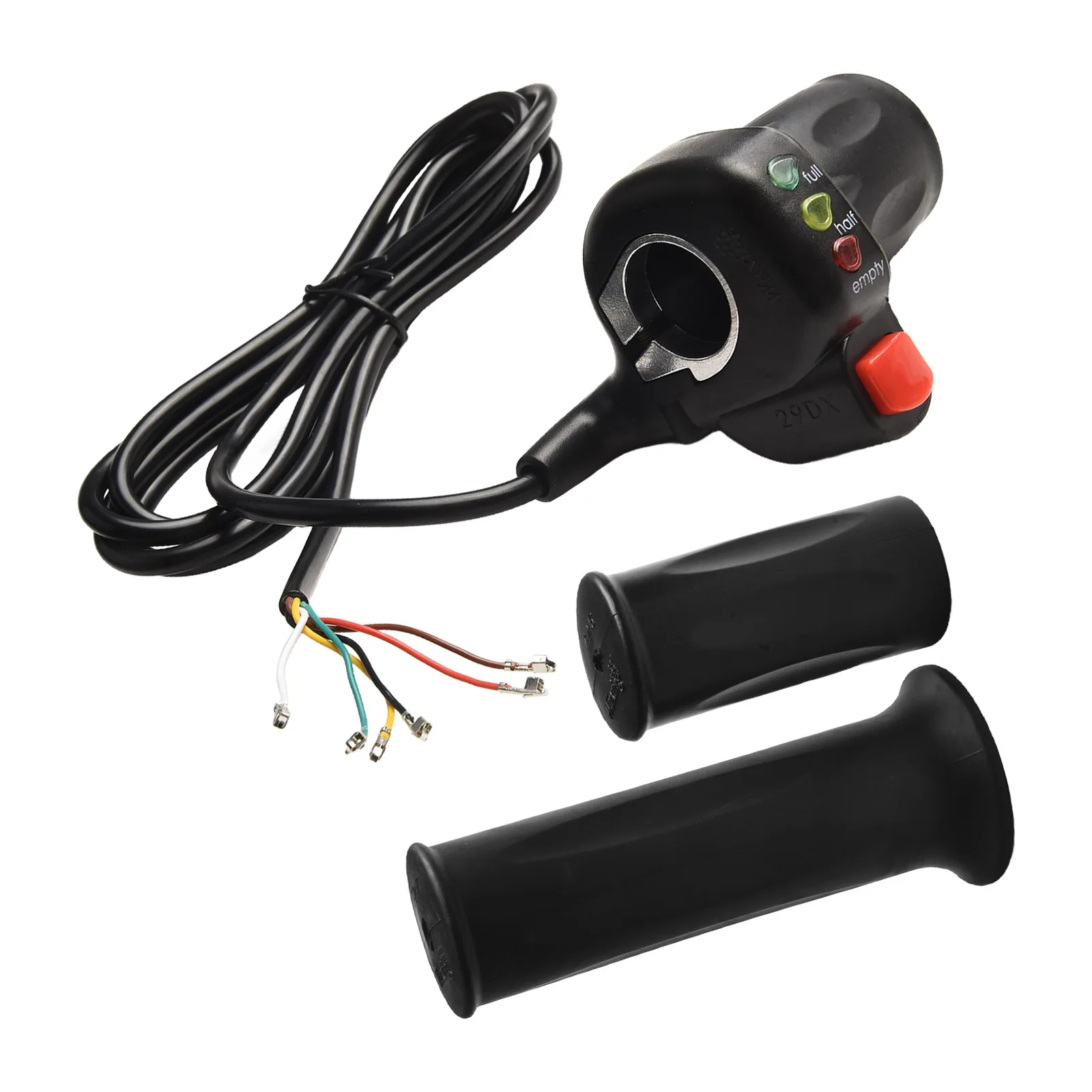 

Дроссельная заслонка для большого пальца, водостойкая дроссельная заслонка для большого пальца для электрических велосипедов 36/48 В, индикатор питания и кнопочный переключатель