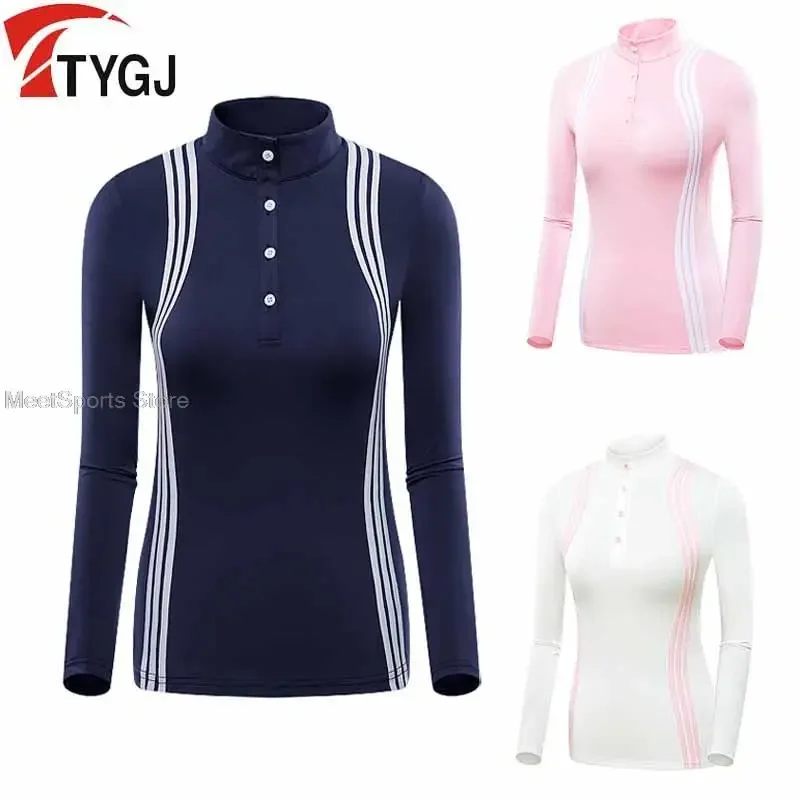 

Spring Women T-Shirt Long Sleeve Golf Shirt Ladies Autumn Sportswear Breathable Sports Leisure T-Shirt Slim Polo Tops S-XXL