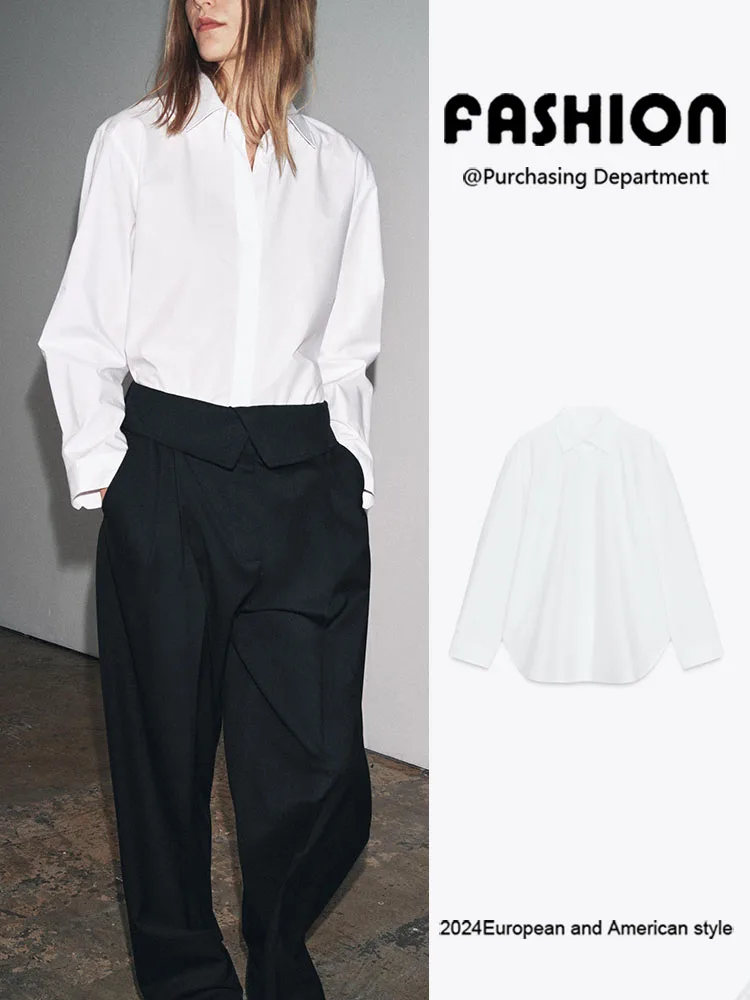 

Удобный длинный отложной воротник Sve, шелковый однотонный женский модный осенний Новое поступление, универсальный простой дизайн, застежка на пуговицы