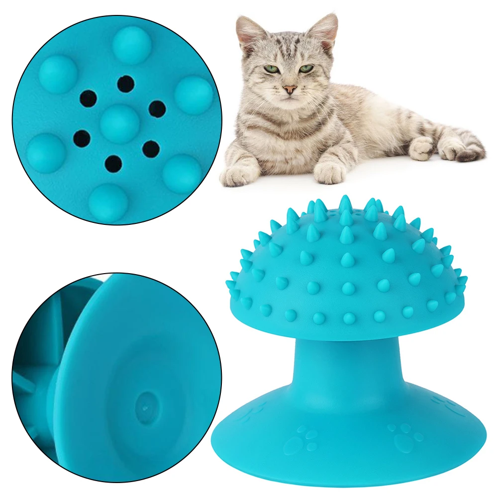 Suction Cup Cat Self Groomer Soft Massage Comb Cat Rubbing Massager Scratch Tickle Cat Comb for Long & Short Fur Kitten Cats