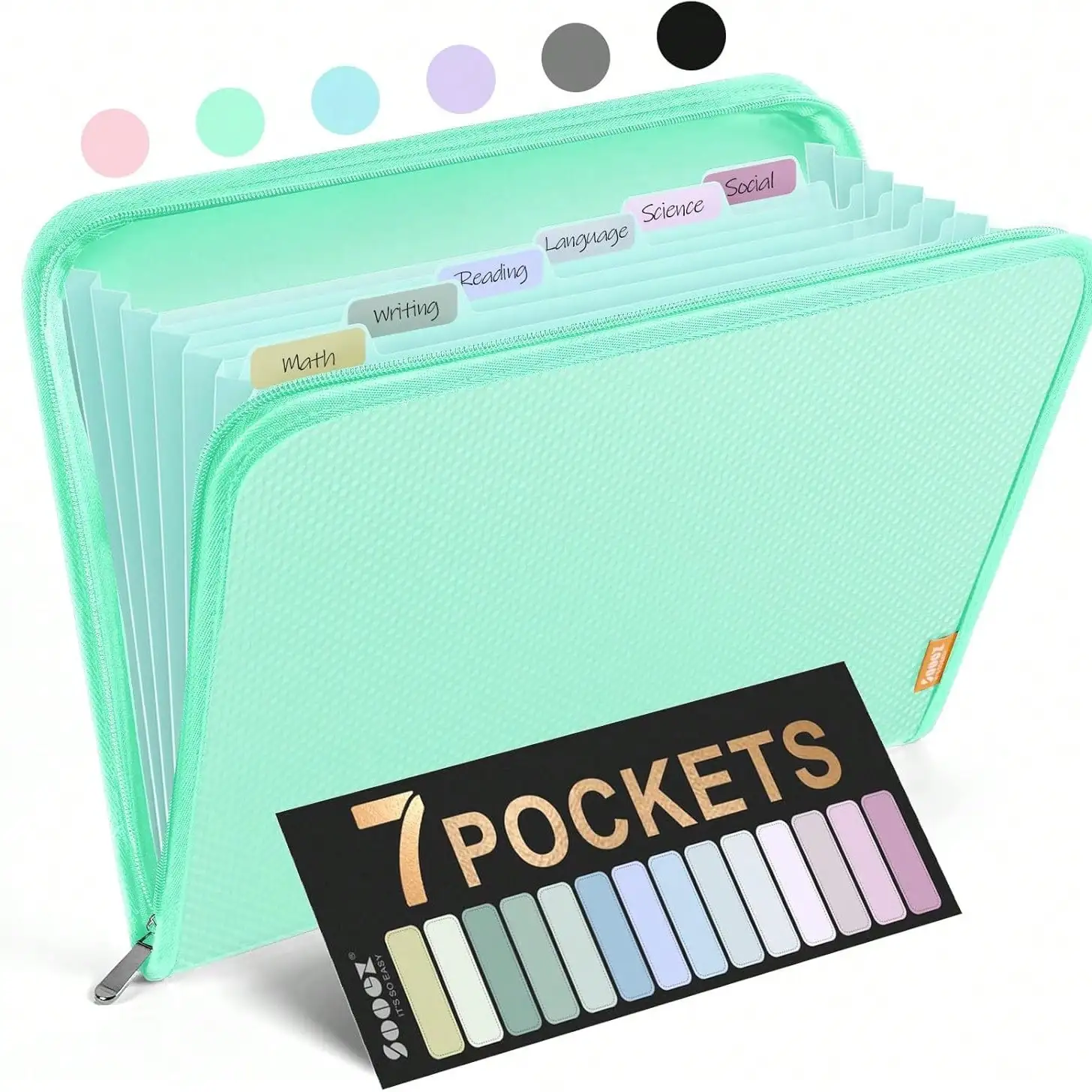 

SKYDUE Expanding File Organizer With 8 Pockets, Accordion File Folders With Labels, Portable Document Paper Bill Receipt Organizer, Home College School Office Supplies, Letter Size, Blue
