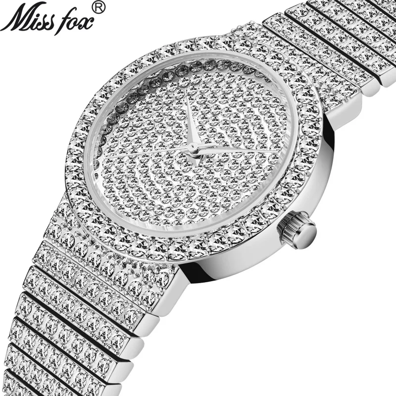 Reloj de cuarzo para mujer, cronógrafo de estilo coreano dorado, resistente al agua con diamantes, envío gratis