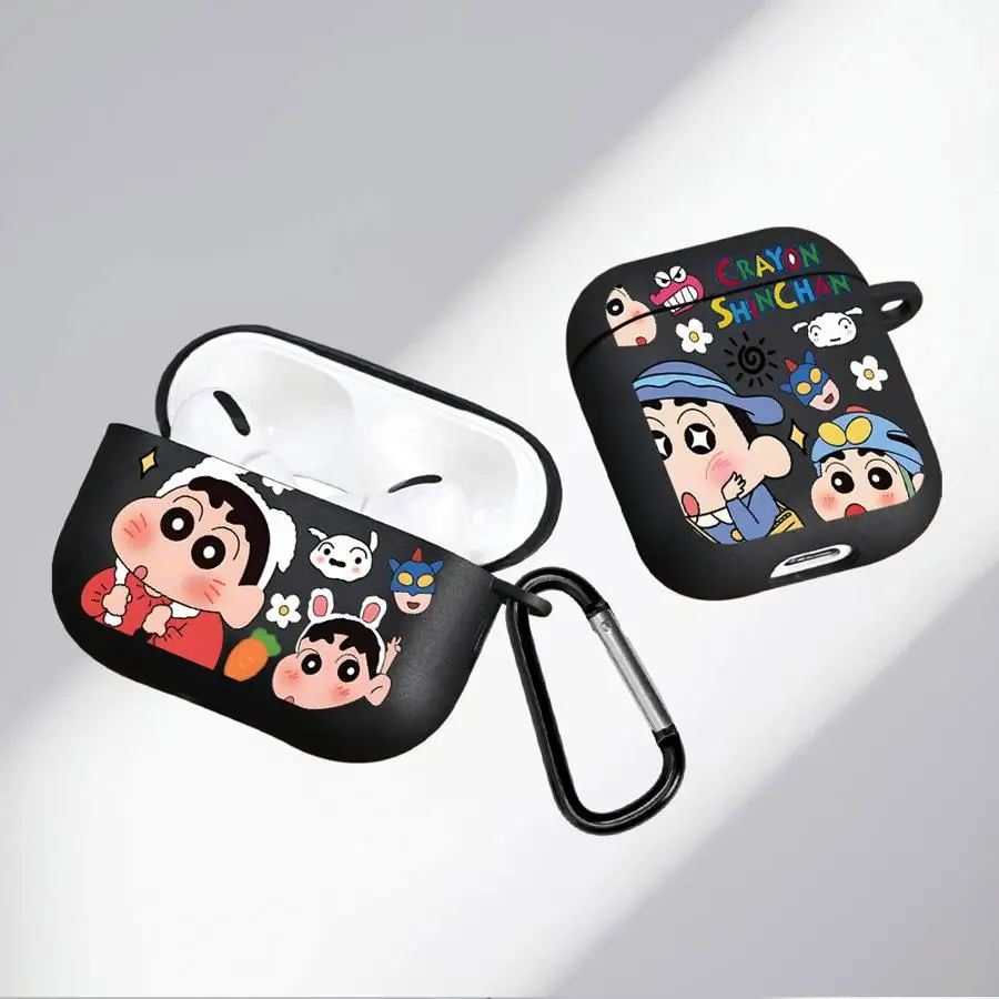 Kopfhörerhüllen Schutzhülle für Airpods 1 3 Pro Pro3 4 2 Pro2 Cartoon Crayon Shin-Chan