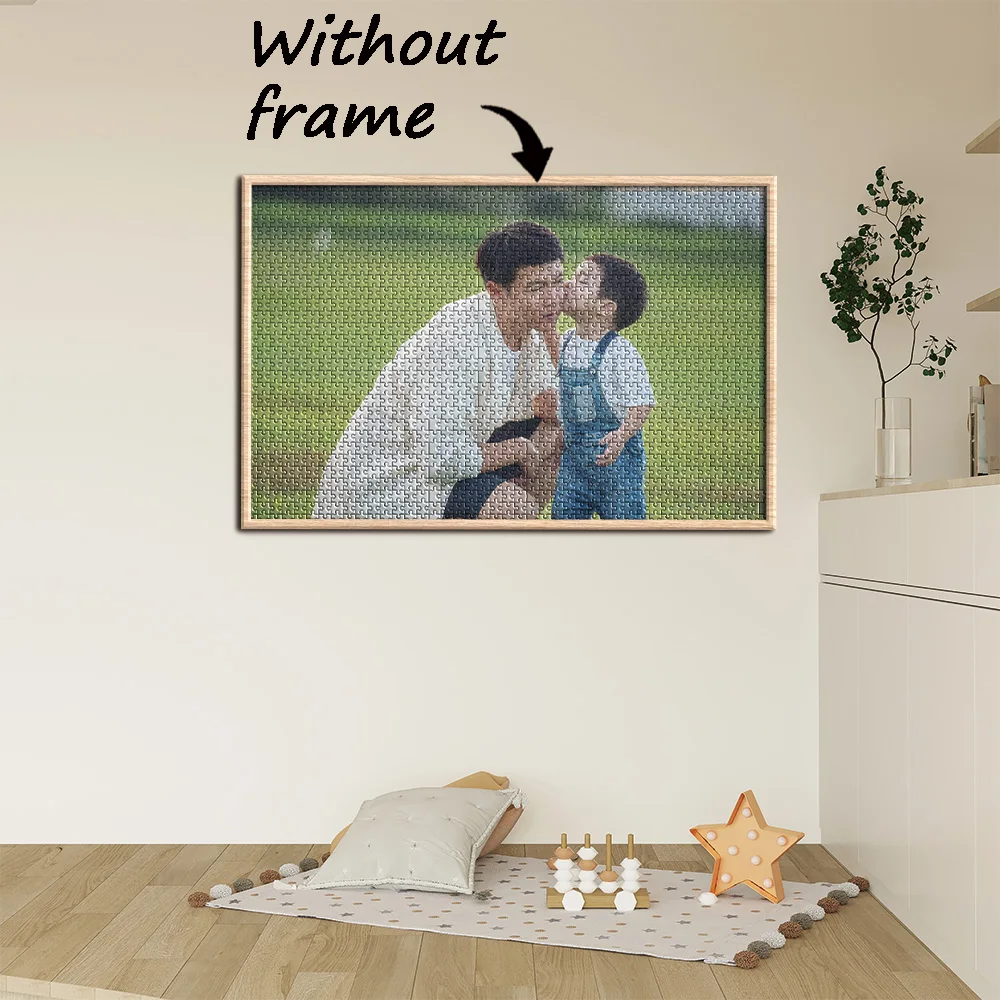 35/150/300/500/1000pcs família legal foto personalizada quebra-cabeças de descompressão personalizado quebra-cabeça mosaico presente da família