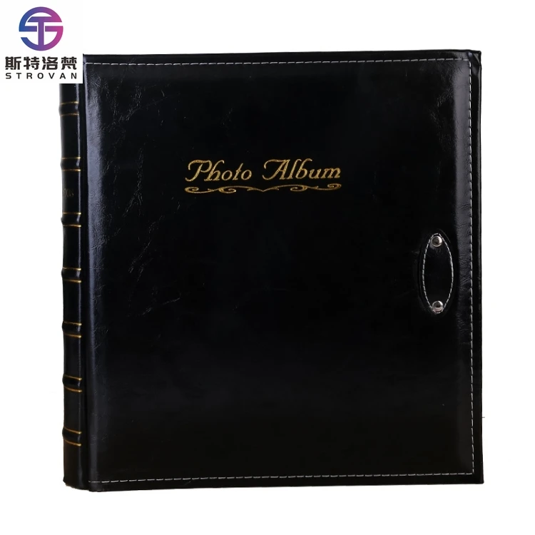 

6 inch 500 Sheets Interstitial PP Album PU Leather Retro Bronzing Cover Photo Album