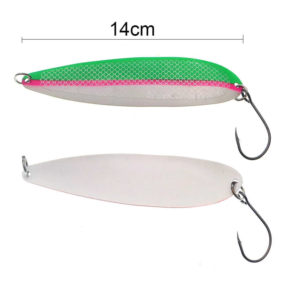 Metal Trolling Spoon  14cm 26g thin Spoon Lure Fishing Lure Hard Bait Spinner Bait Isca Artificial Peche Fishing Tackle