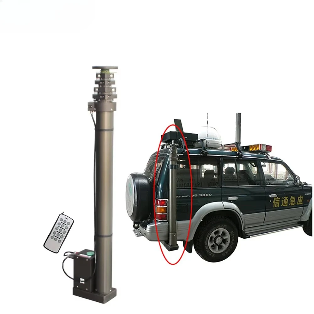 

High quality aluminum alloy vehicle electric mast mobile telescopic antenna electric telescopic rod with tripod