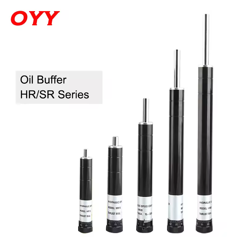 HR/SR Oil Buffer מייצב מהירות הידראולי בולם זעזועים 15 30 60 80 100 עומס שיא 150/300/350KG