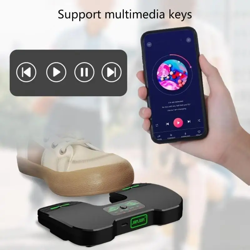 Rechargeable Page Turning Pedal Double Switch Quiet Music Page Turners Portable Wireless Page Turners Quiet Operation 